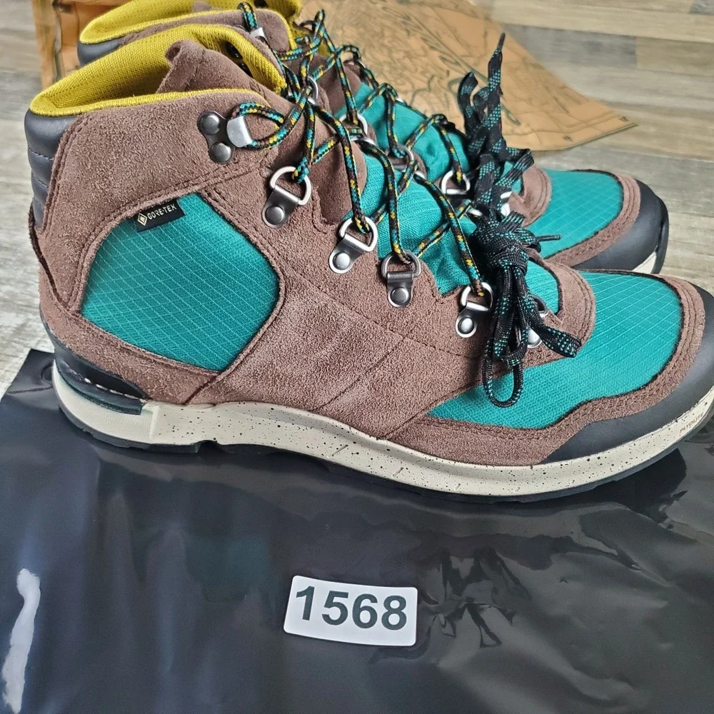 Danner Free Spirit Mens Hiking Boots Sz 12 Dark Earth Lace Up Mid Top Round Toe‎